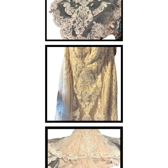 Oleg Cassini Size 18 Ivory Wedding Gown - Picture 6 of 9